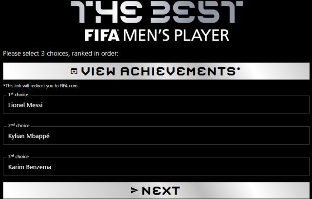 爱游戏全站-体坛FIFA男足选票：评选无难度，更无争议